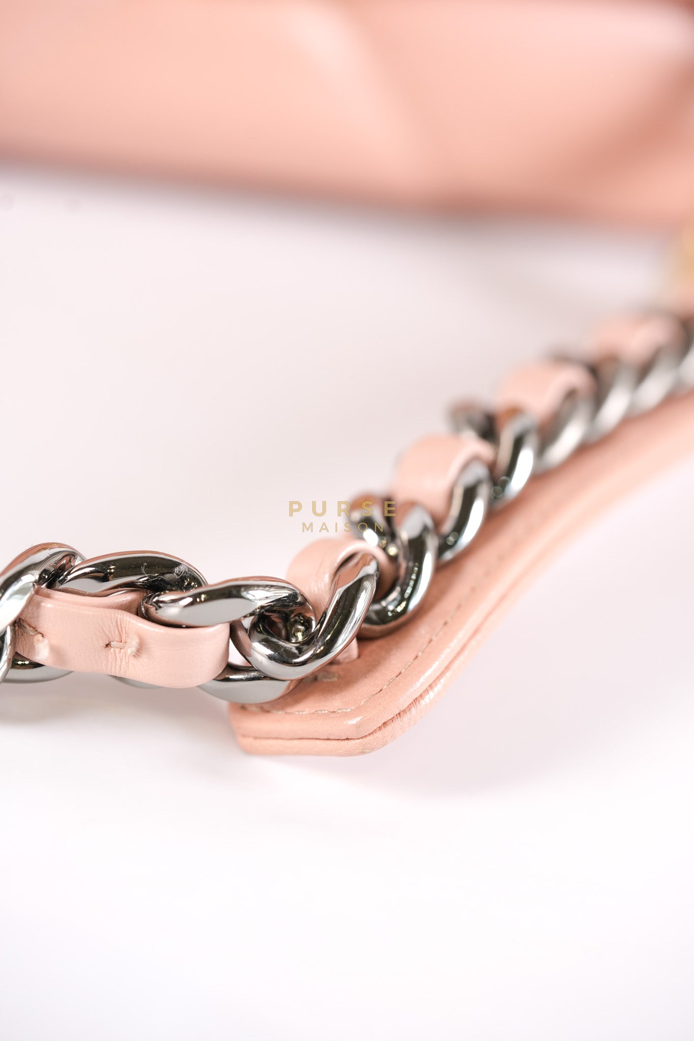 19 Small in Pink Quilted Lambskin Leather and Mixed Hardware Series 29 | Purse Maison Luxury Bags Shop