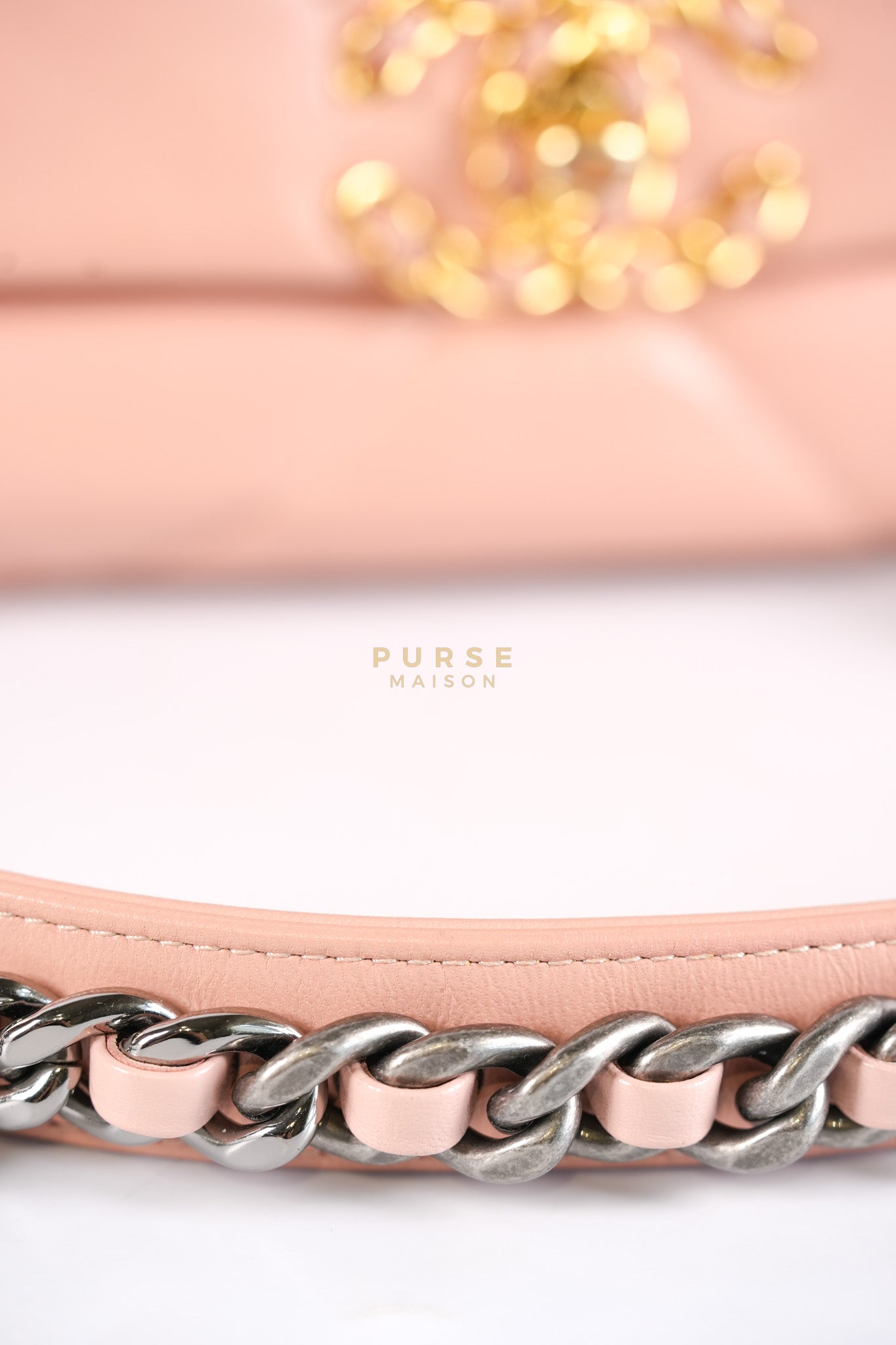 19 Small in Pink Quilted Lambskin Leather and Mixed Hardware Series 29 | Purse Maison Luxury Bags Shop