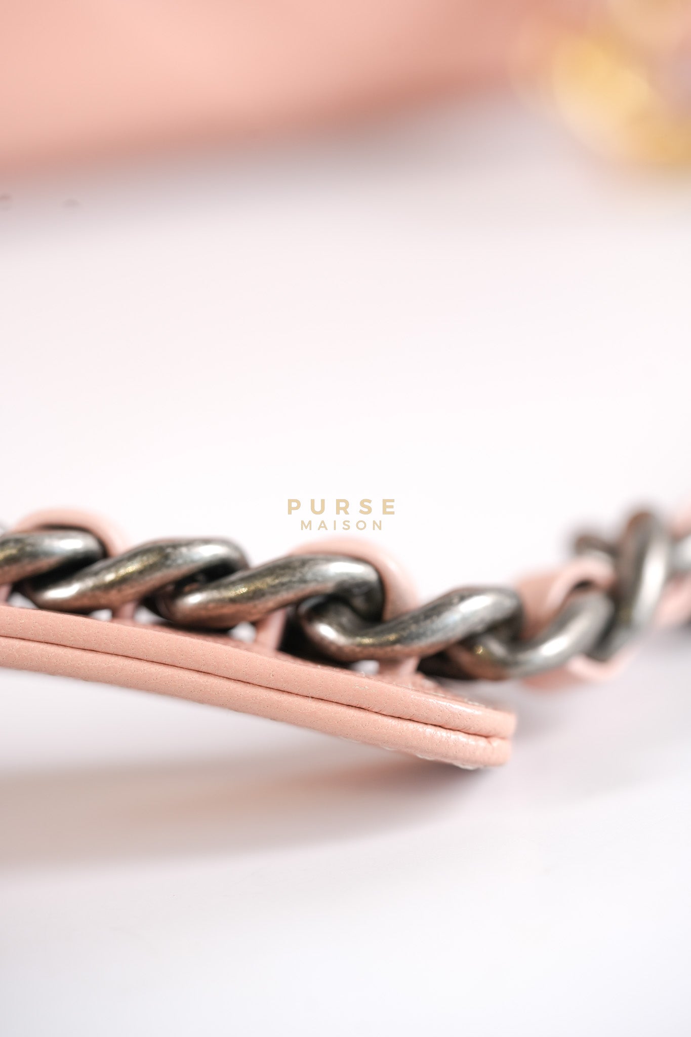 19 Small in Pink Quilted Lambskin Leather and Mixed Hardware Series 29 | Purse Maison Luxury Bags Shop