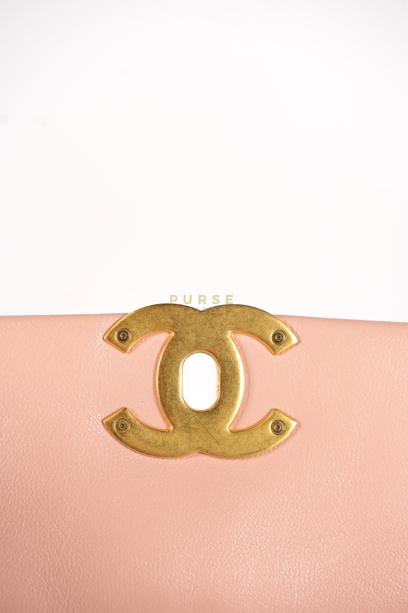 19 Small in Pink Quilted Lambskin Leather and Mixed Hardware Series 29 | Purse Maison Luxury Bags Shop