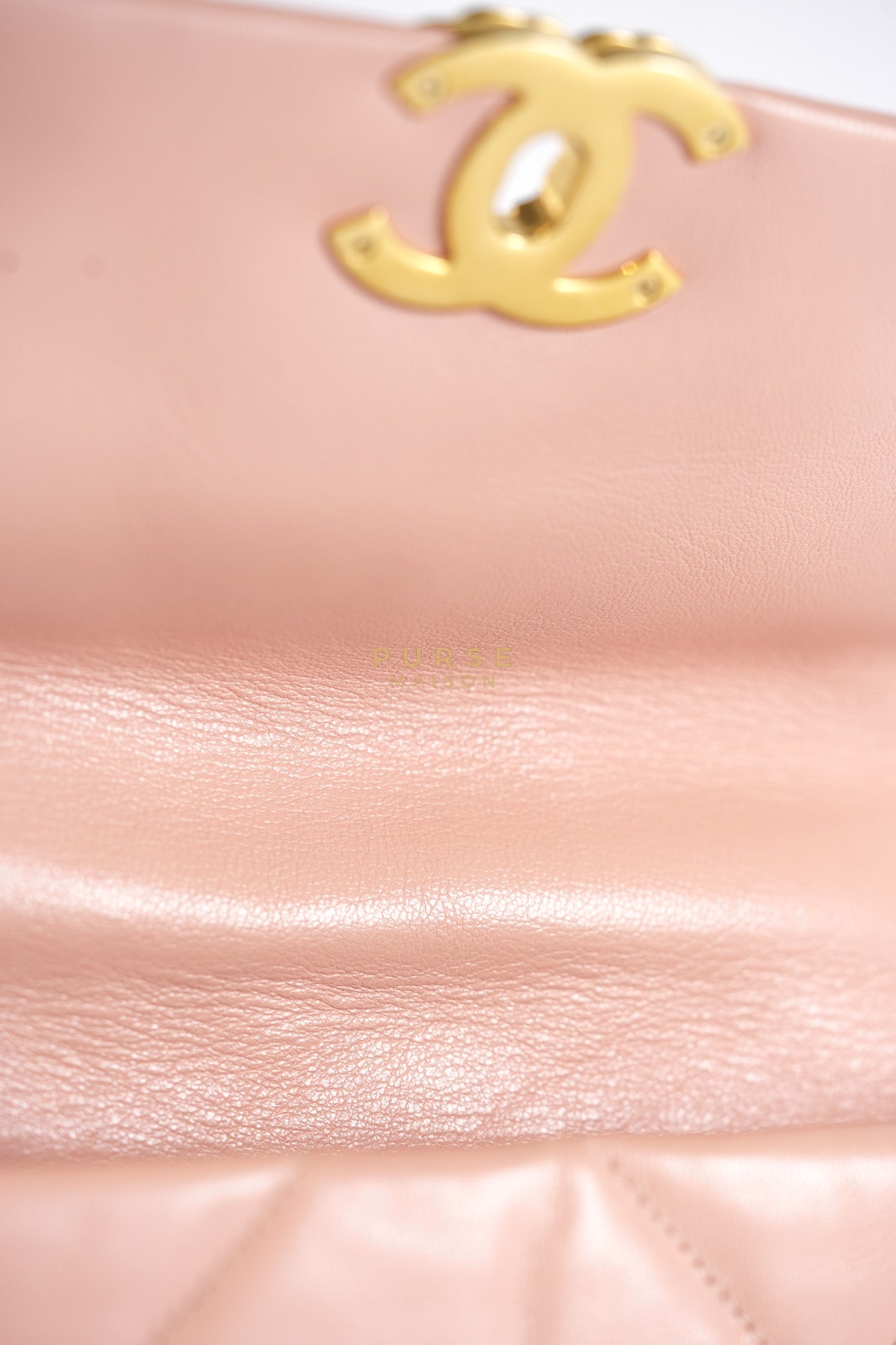 19 Small in Pink Quilted Lambskin Leather and Mixed Hardware Series 29 | Purse Maison Luxury Bags Shop