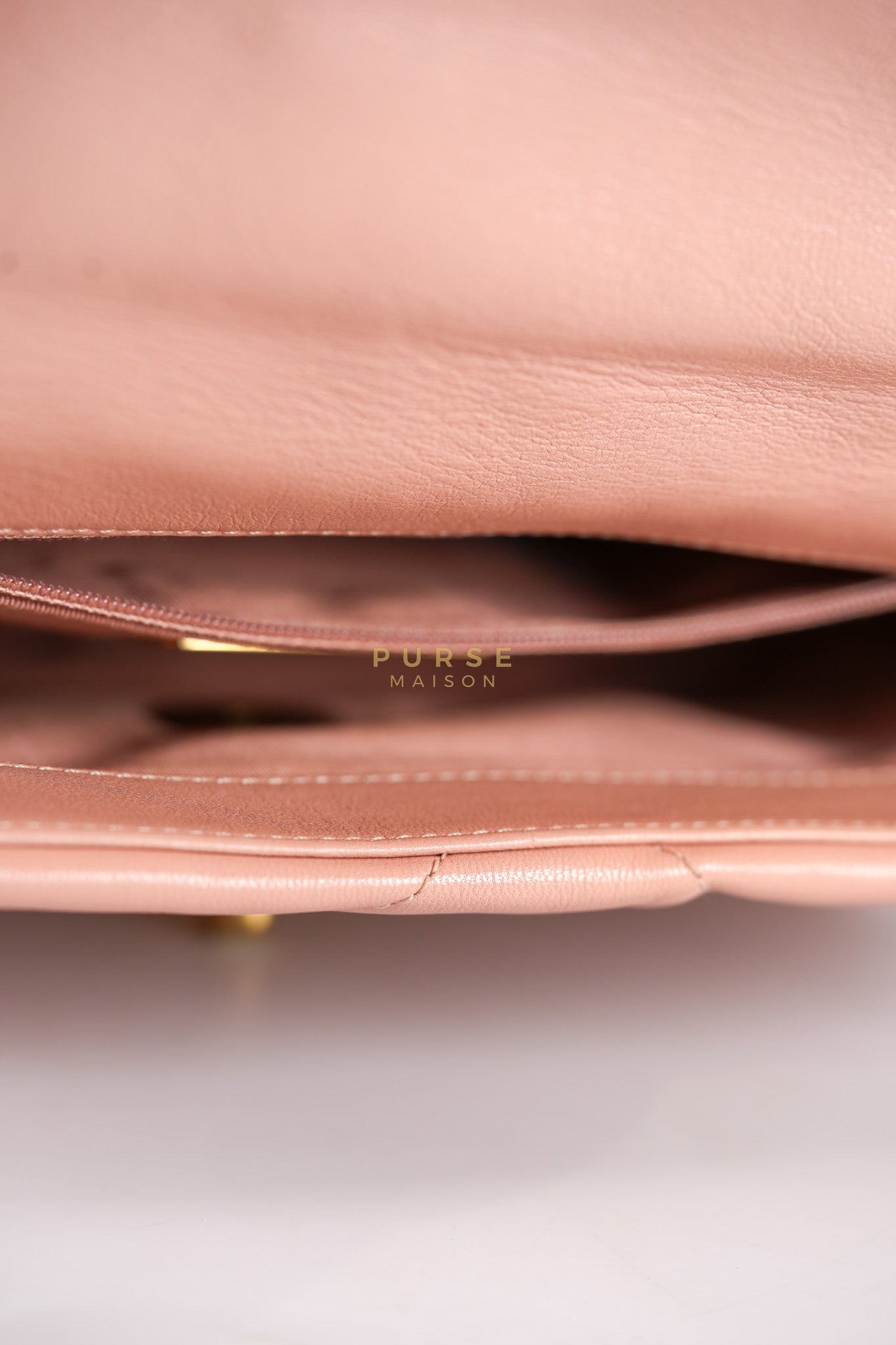 19 Small in Pink Quilted Lambskin Leather and Mixed Hardware Series 29 | Purse Maison Luxury Bags Shop