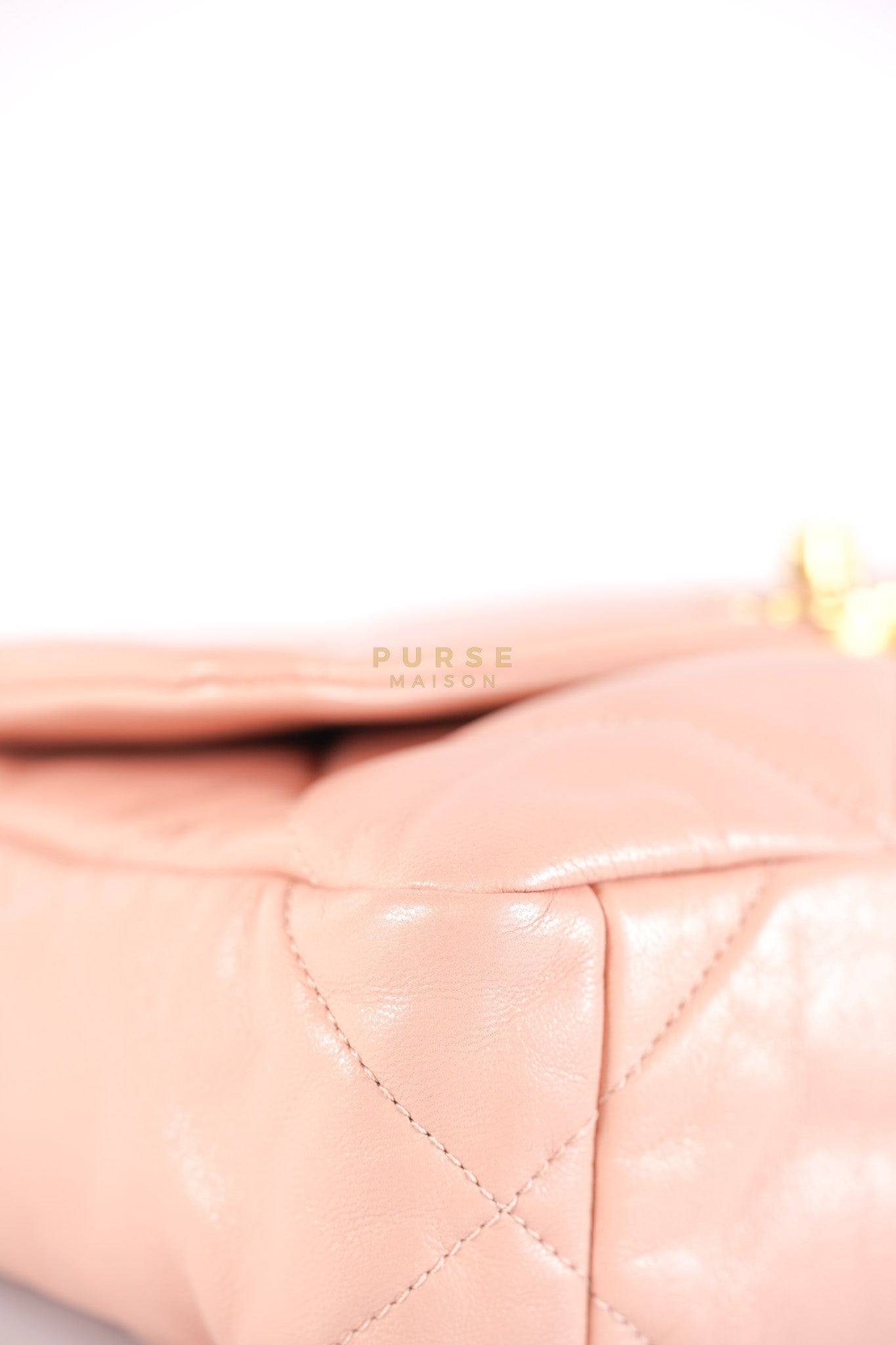 19 Small in Pink Quilted Lambskin Leather and Mixed Hardware Series 29 | Purse Maison Luxury Bags Shop