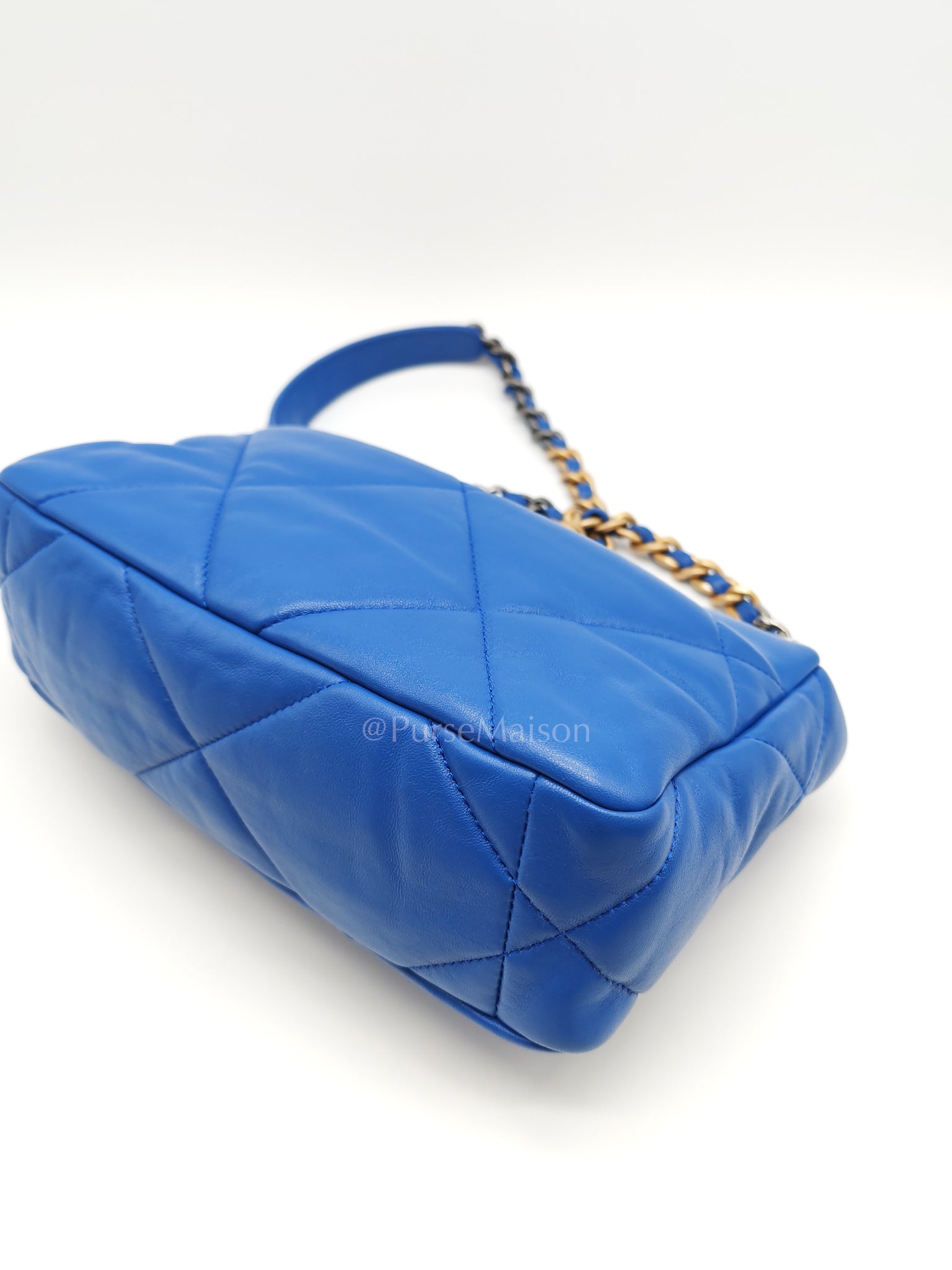 19 Small in Royal Blue Quilted Lambskin Leather and Mixed Hardware (Microchip) | Purse Maison Luxury Bags Shop