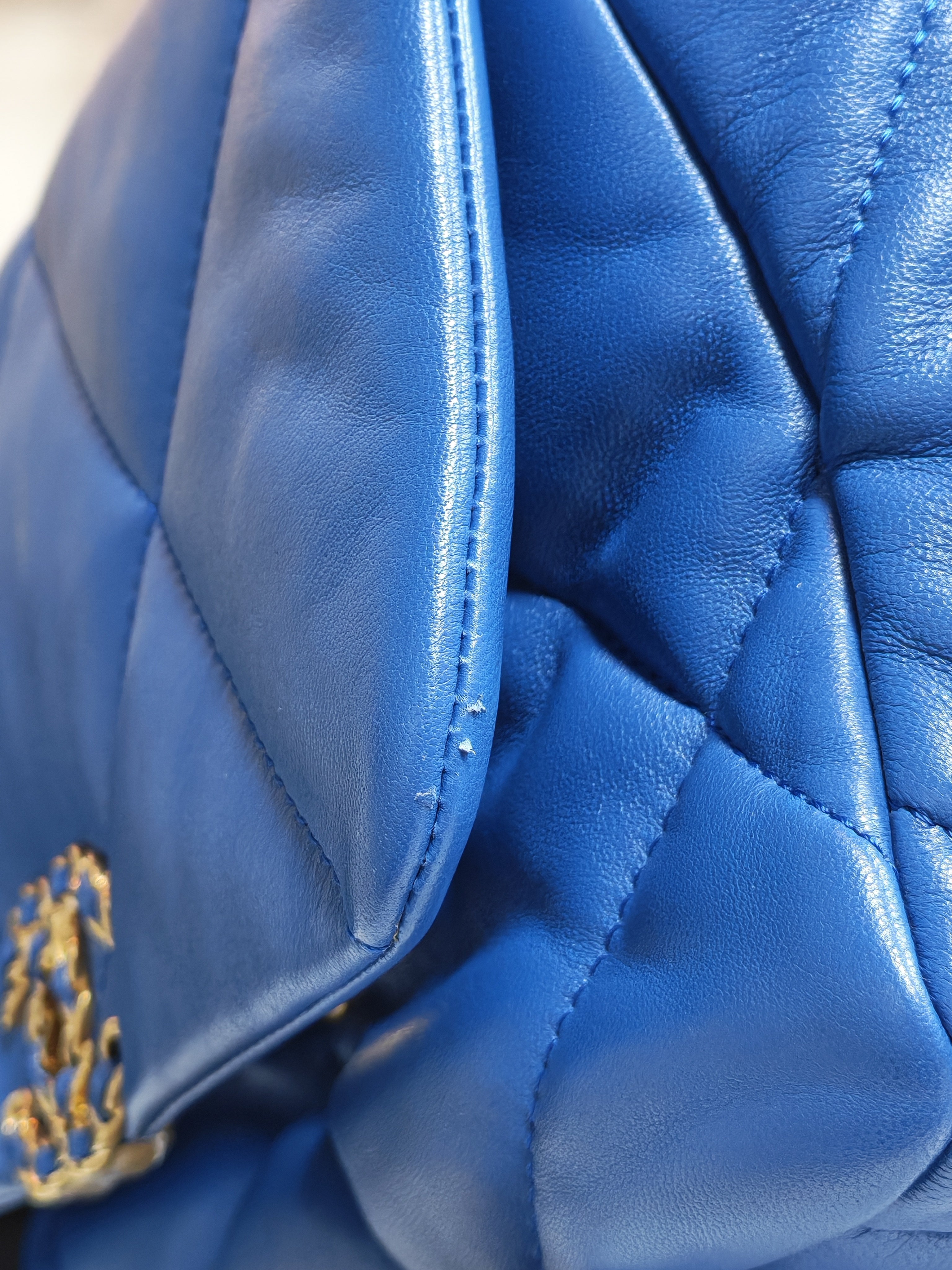 19 Small in Royal Blue Quilted Lambskin Leather and Mixed Hardware (Microchip) | Purse Maison Luxury Bags Shop