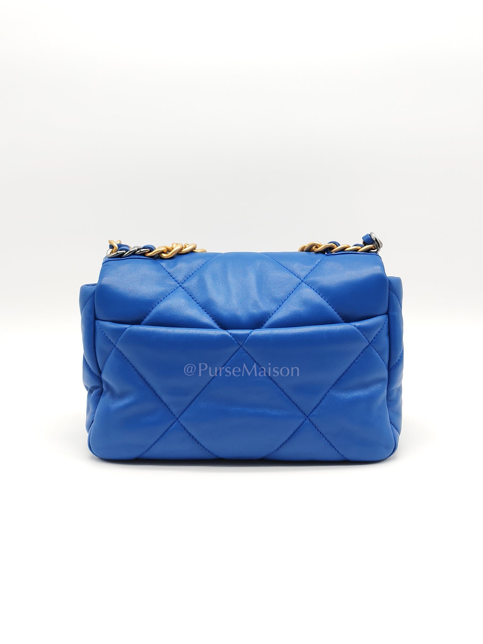 19 Small in Royal Blue Quilted Lambskin Leather and Mixed Hardware (Microchip) | Purse Maison Luxury Bags Shop
