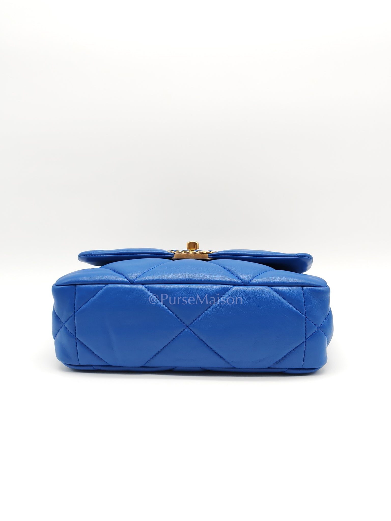 19 Small in Royal Blue Quilted Lambskin Leather and Mixed Hardware (Microchip) | Purse Maison Luxury Bags Shop