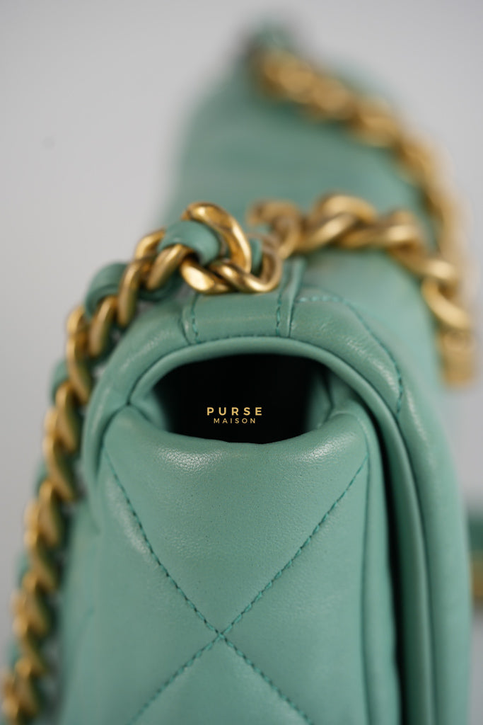 19 Tiffany Blue Lambskin in Gold Hardware Series 31 | Purse Maison Luxury Bags Shop
