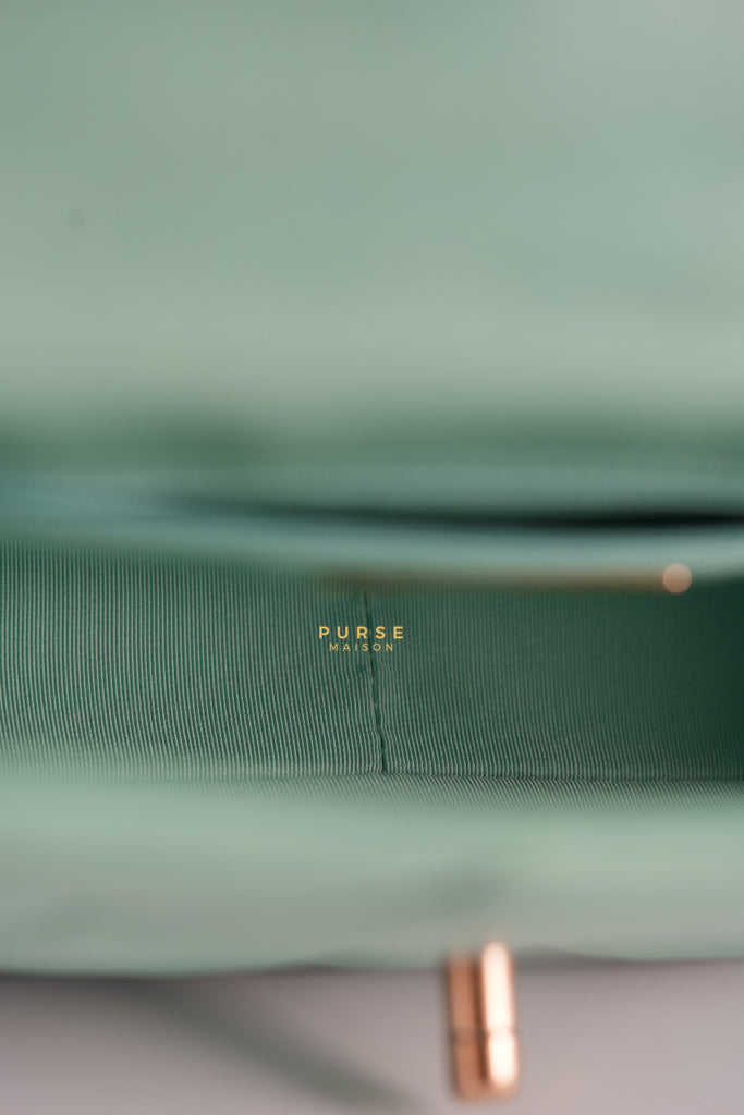 19 Tiffany Blue Lambskin in Gold Hardware Series 31 | Purse Maison Luxury Bags Shop