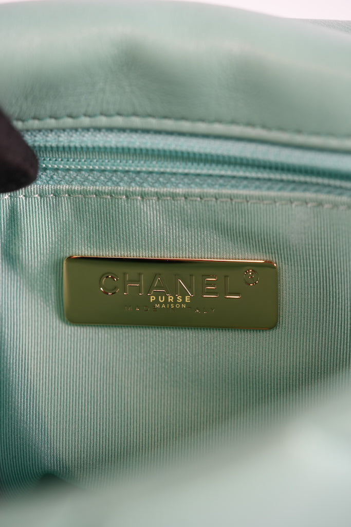 19 Tiffany Blue Lambskin in Gold Hardware Series 31 | Purse Maison Luxury Bags Shop