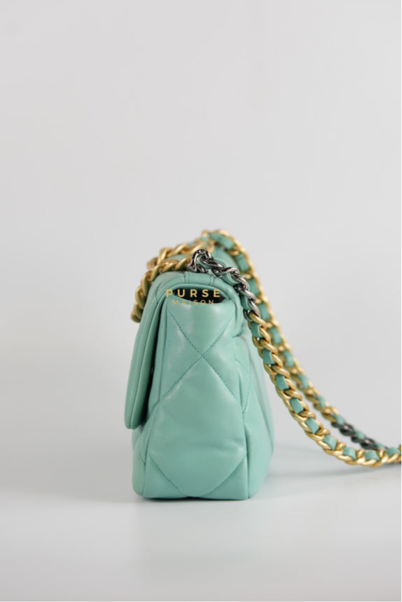 19 Tiffany Blue Lambskin in Gold Hardware Series 31 | Purse Maison Luxury Bags Shop