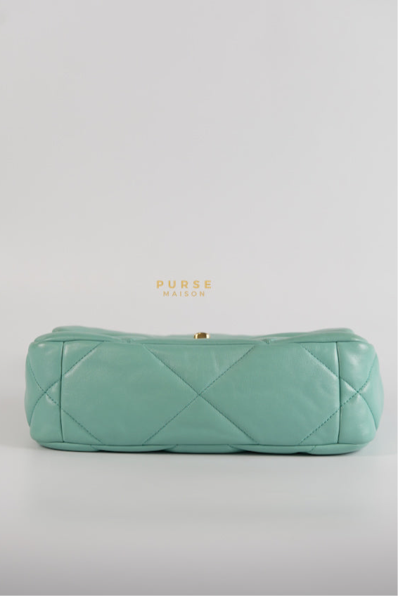 19 Tiffany Blue Lambskin in Gold Hardware Series 31 | Purse Maison Luxury Bags Shop