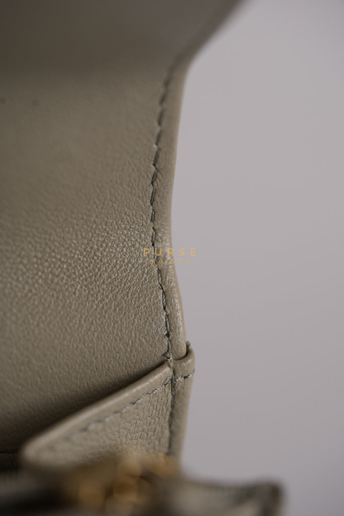 19 Wallet on Chain Light Gray in Mixed Hardware (Microchip) | Purse Maison Luxury Bags Shop