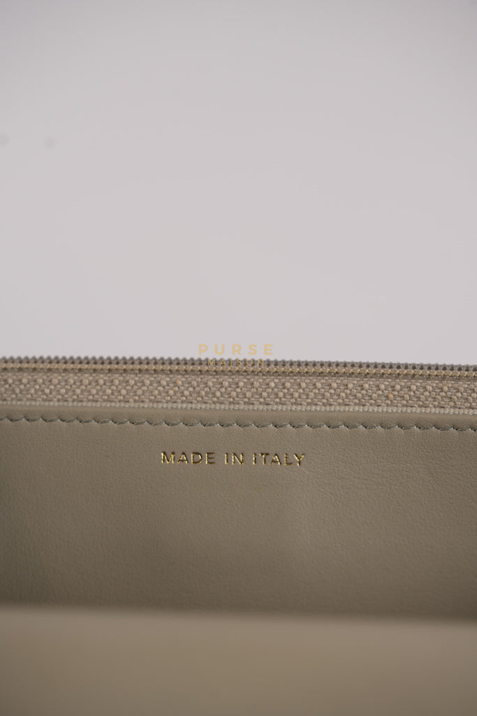 19 Wallet on Chain Light Gray in Mixed Hardware (Microchip) | Purse Maison Luxury Bags Shop