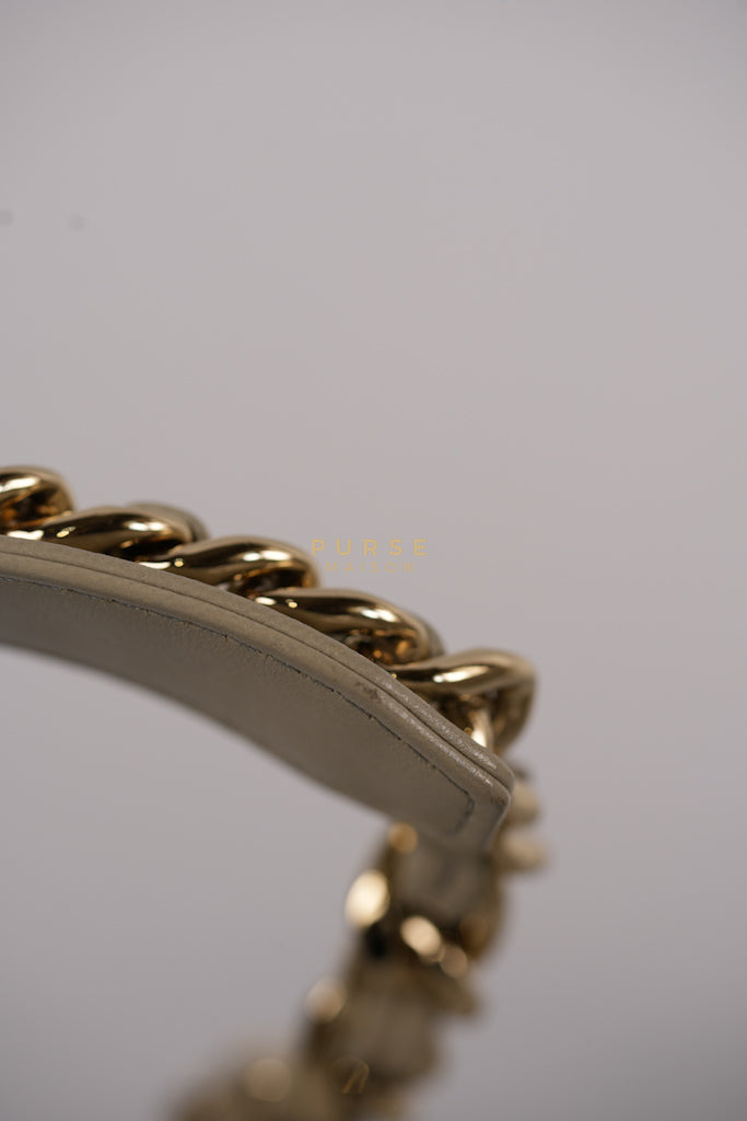 19 Wallet on Chain Light Gray in Mixed Hardware (Microchip) | Purse Maison Luxury Bags Shop