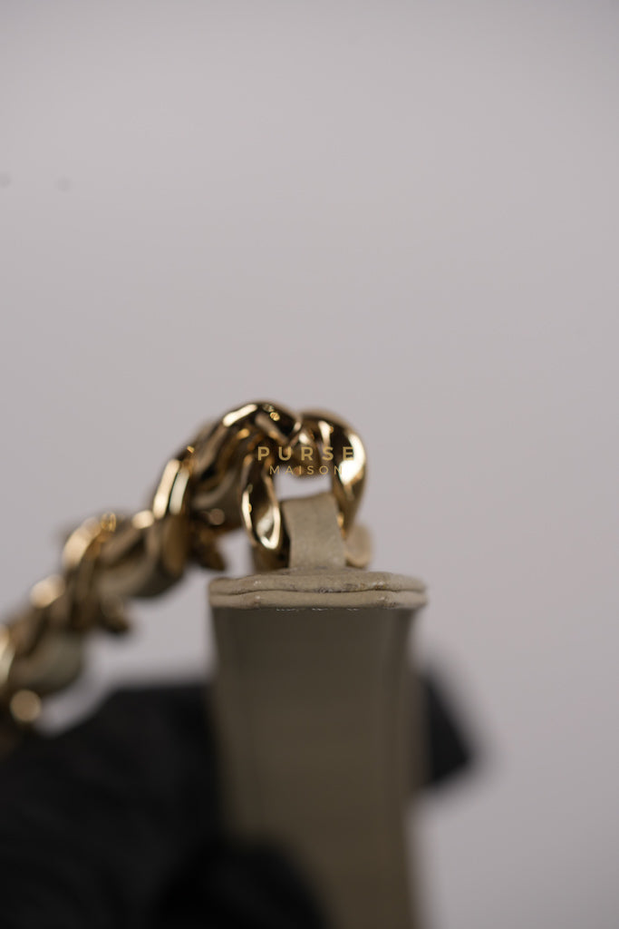 19 Wallet on Chain Light Gray in Mixed Hardware (Microchip) | Purse Maison Luxury Bags Shop