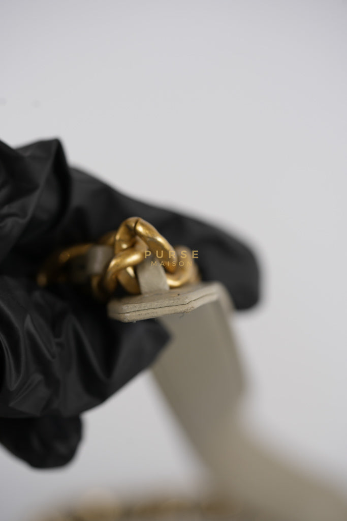 19 Wallet on Chain Light Gray in Mixed Hardware (Microchip) | Purse Maison Luxury Bags Shop