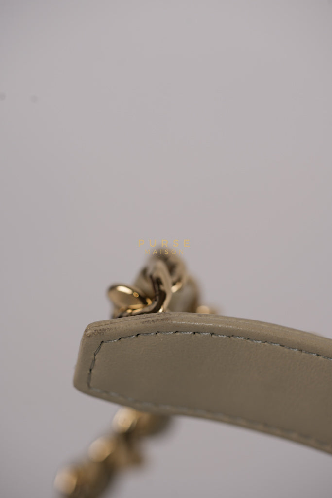 19 Wallet on Chain Light Gray in Mixed Hardware (Microchip) | Purse Maison Luxury Bags Shop