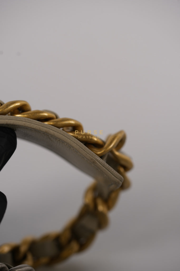 19 Wallet on Chain Light Gray in Mixed Hardware (Microchip) | Purse Maison Luxury Bags Shop