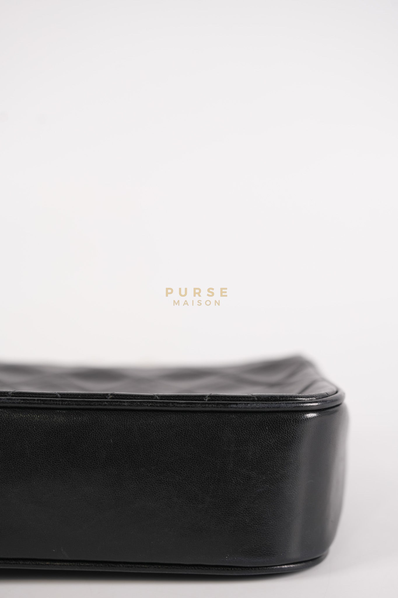 1992 Diamond Mini Bag in Black Quilted Lambskin Leather & Gold Hardware Series 23 | Purse Maison Luxury Bags Shop