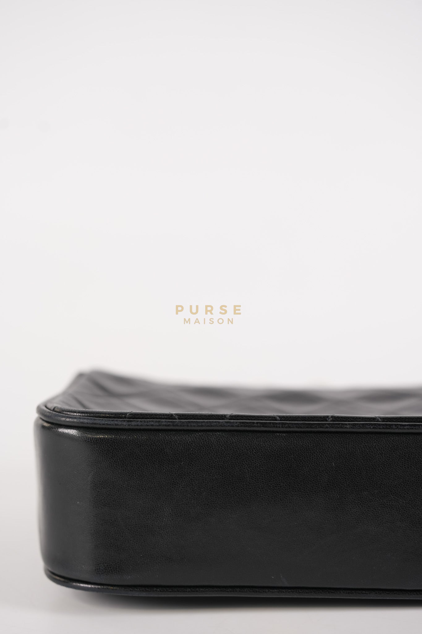 1992 Diamond Mini Bag in Black Quilted Lambskin Leather & Gold Hardware Series 23 | Purse Maison Luxury Bags Shop