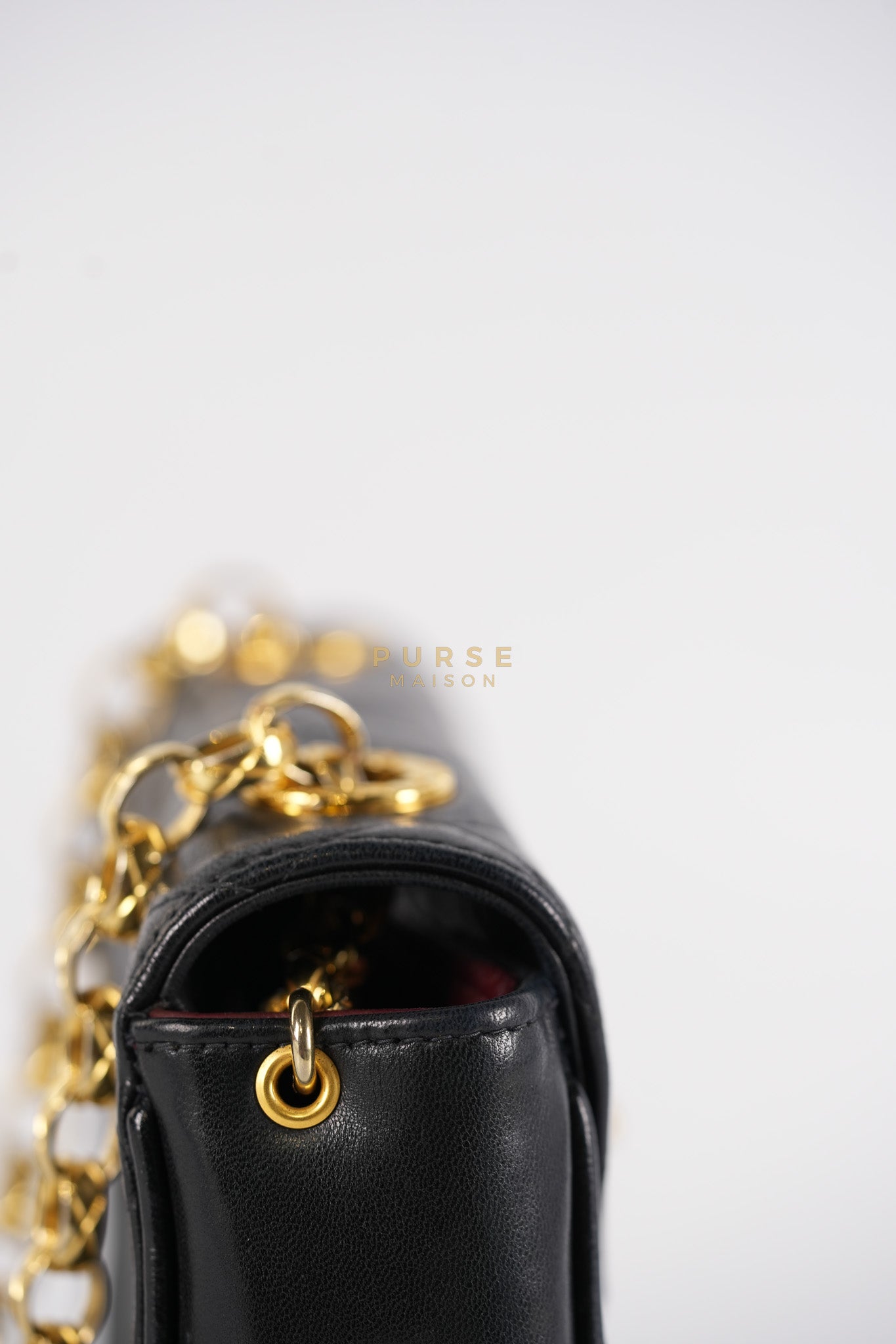 1992 Diamond Mini Bag in Black Quilted Lambskin Leather & Gold Hardware Series 23 | Purse Maison Luxury Bags Shop