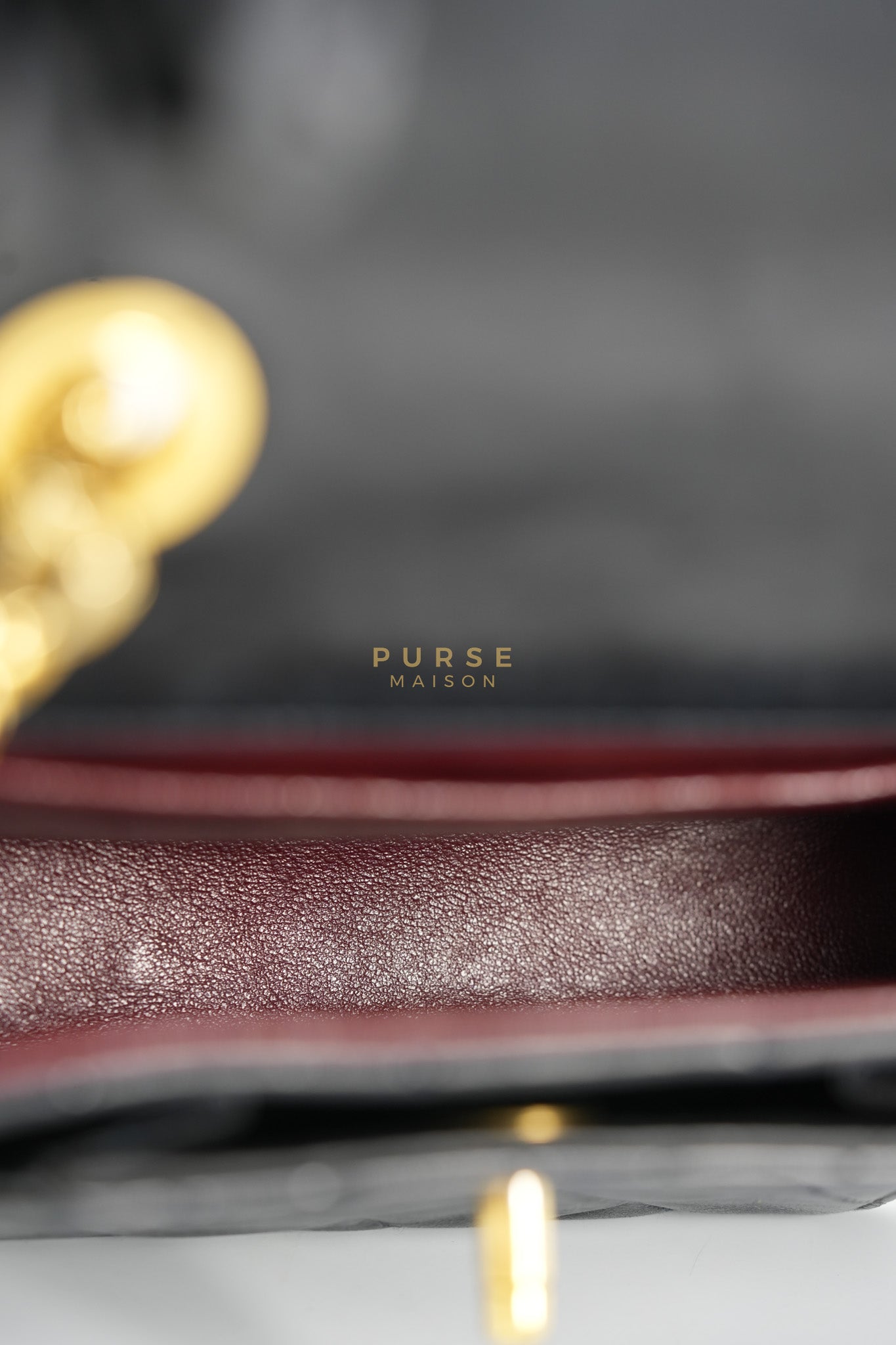 1992 Diamond Mini Bag in Black Quilted Lambskin Leather & Gold Hardware Series 23 | Purse Maison Luxury Bags Shop