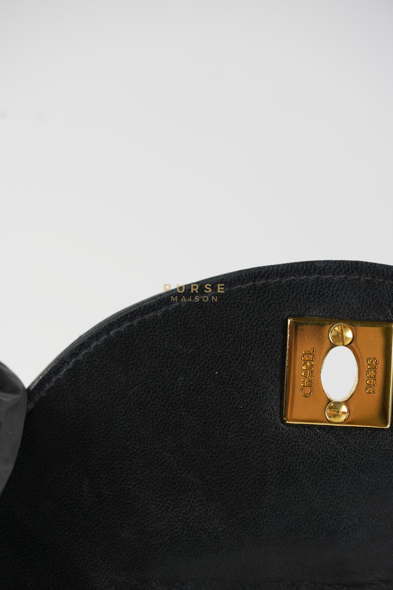 1992 Diamond Mini Bag in Black Quilted Lambskin Leather & Gold Hardware Series 23 | Purse Maison Luxury Bags Shop