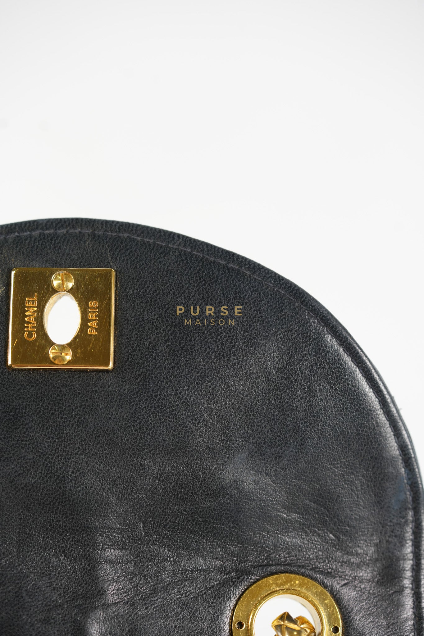 1992 Diamond Mini Bag in Black Quilted Lambskin Leather & Gold Hardware Series 23 | Purse Maison Luxury Bags Shop