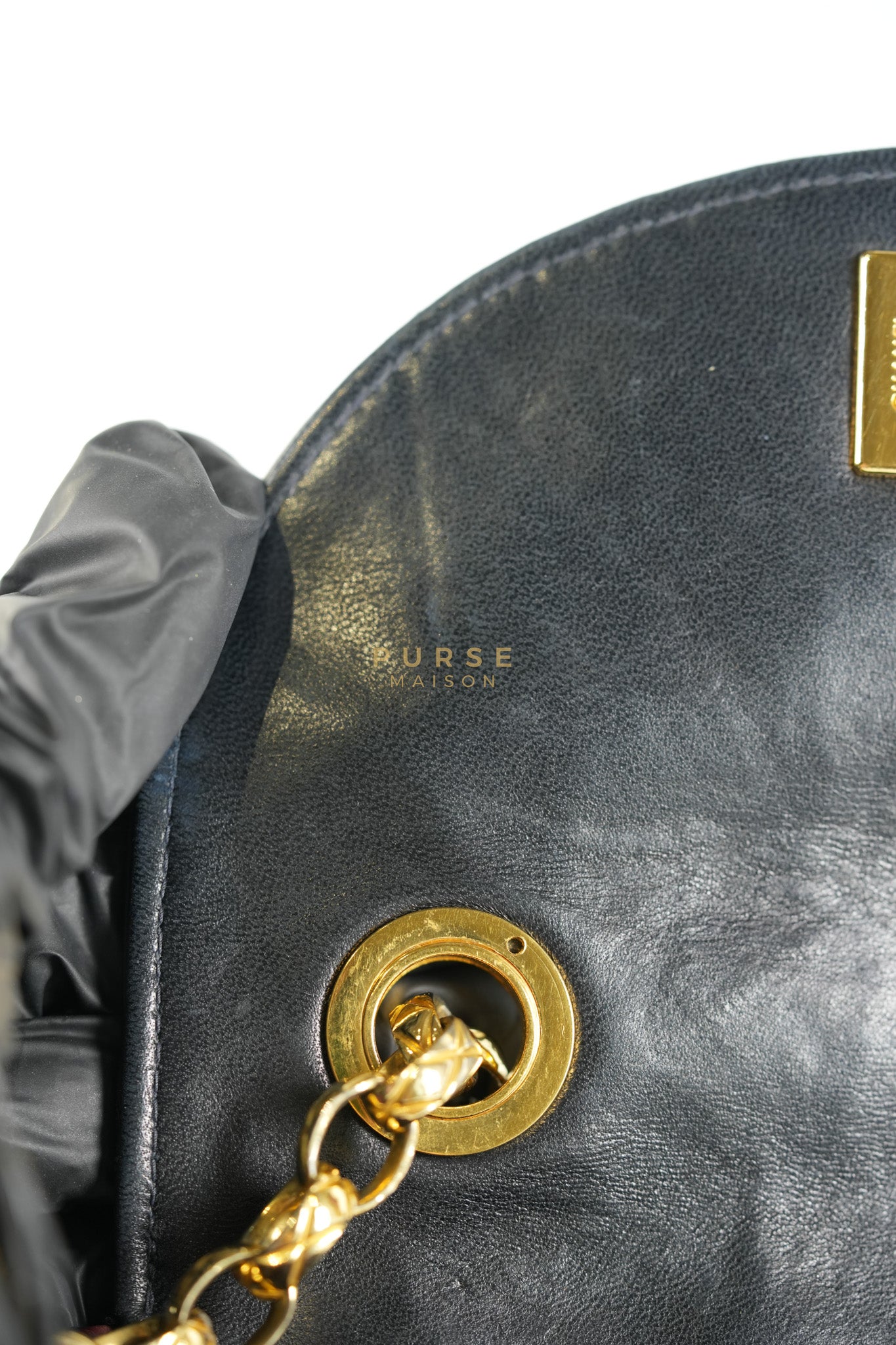 1992 Diamond Mini Bag in Black Quilted Lambskin Leather & Gold Hardware Series 23 | Purse Maison Luxury Bags Shop