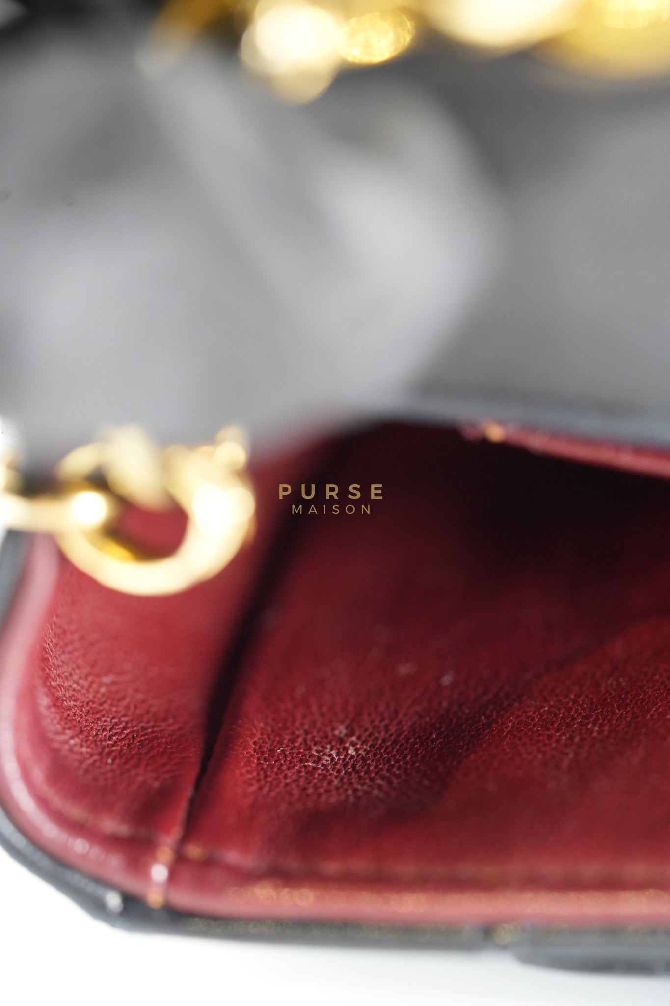 1992 Diamond Mini Bag in Black Quilted Lambskin Leather & Gold Hardware Series 23 | Purse Maison Luxury Bags Shop