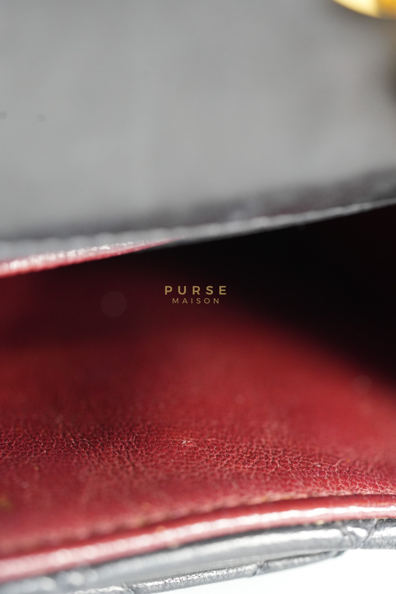 1992 Diamond Mini Bag in Black Quilted Lambskin Leather & Gold Hardware Series 23 | Purse Maison Luxury Bags Shop