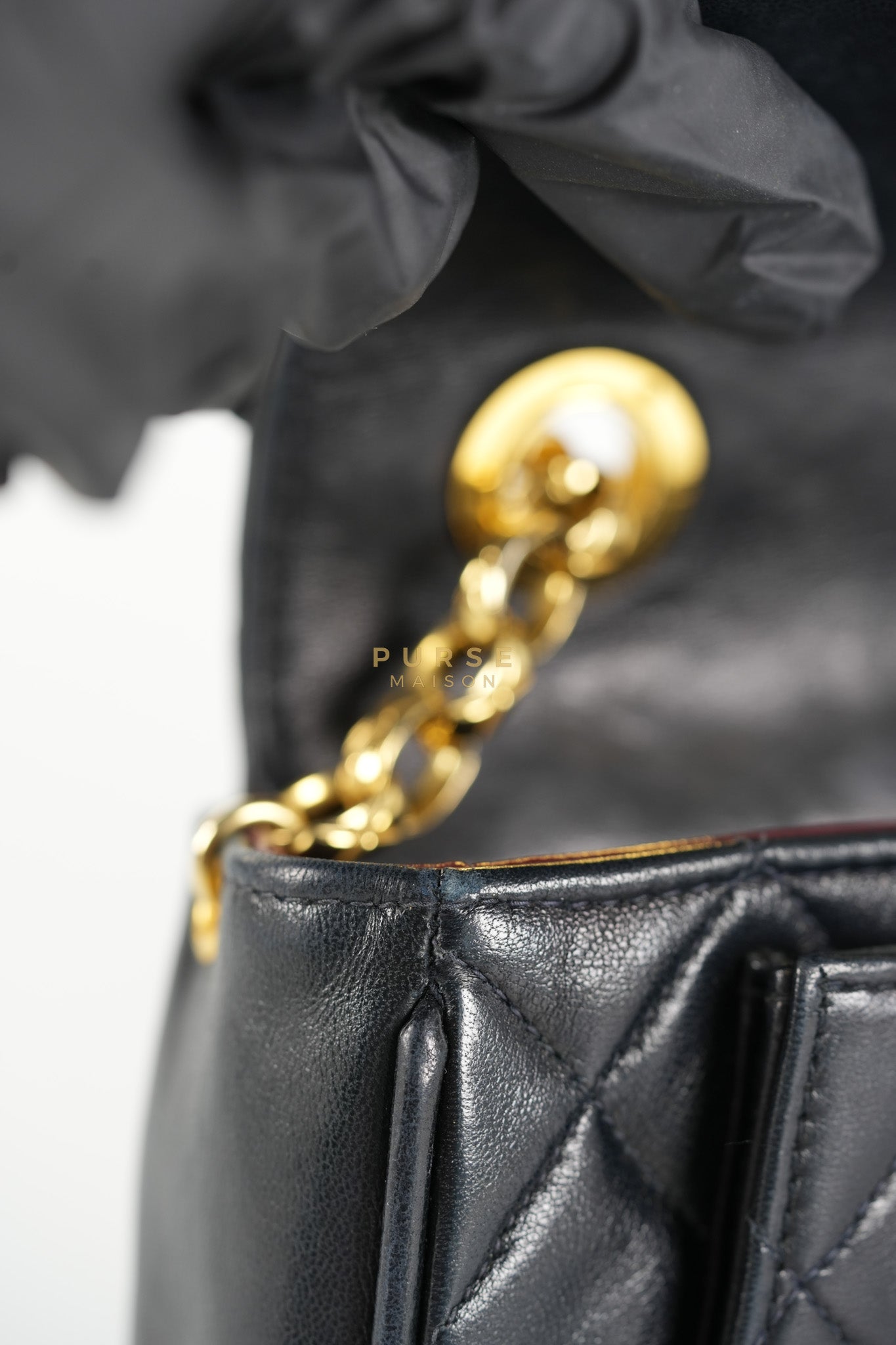 1992 Diamond Mini Bag in Black Quilted Lambskin Leather & Gold Hardware Series 23 | Purse Maison Luxury Bags Shop