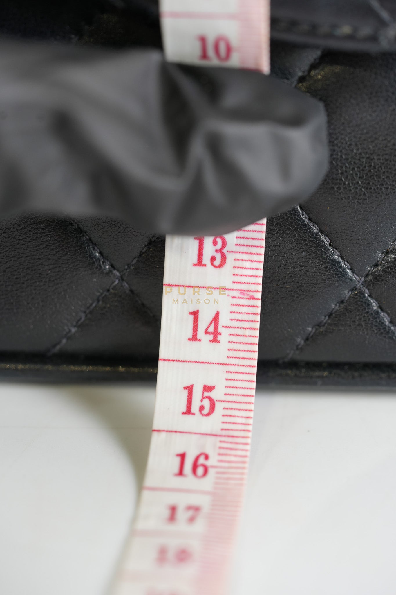 1992 Diamond Mini Bag in Black Quilted Lambskin Leather & Gold Hardware Series 23 | Purse Maison Luxury Bags Shop