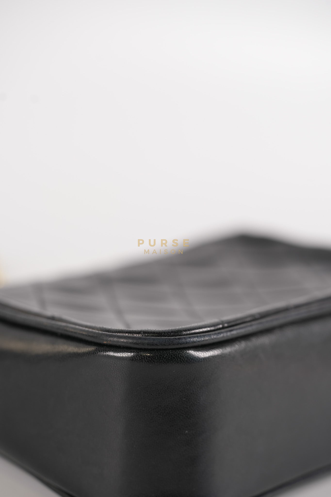 1992 Diamond Mini Bag in Black Quilted Lambskin Leather & Gold Hardware Series 23 | Purse Maison Luxury Bags Shop