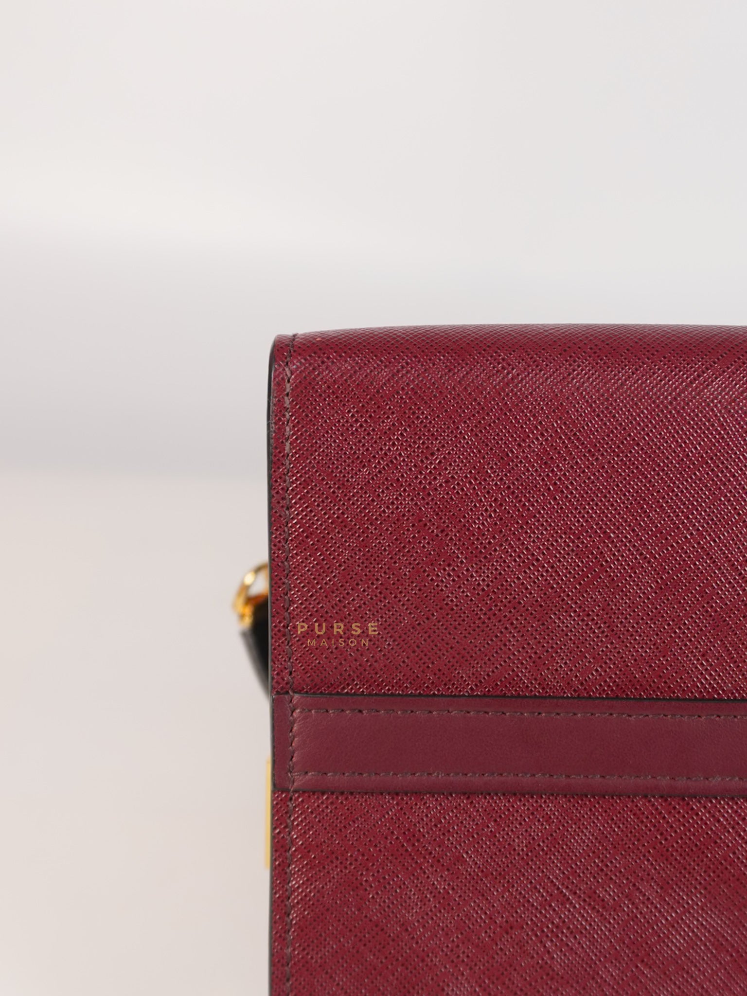 1BA046 City Esplanade Medium Bicolor (Cerise/Nero) Saffiano Tote Bag | Purse Maison Luxury Bags Shop