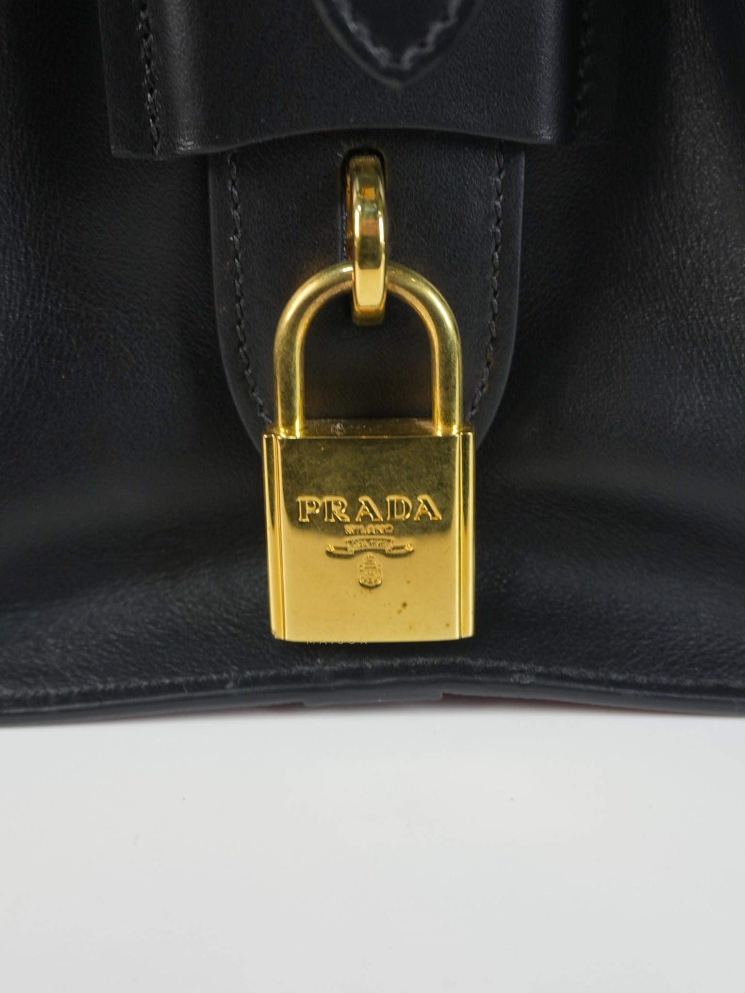 1BA046 City Esplanade Medium Bicolor (Cerise/Nero) Saffiano Tote Bag | Purse Maison Luxury Bags Shop