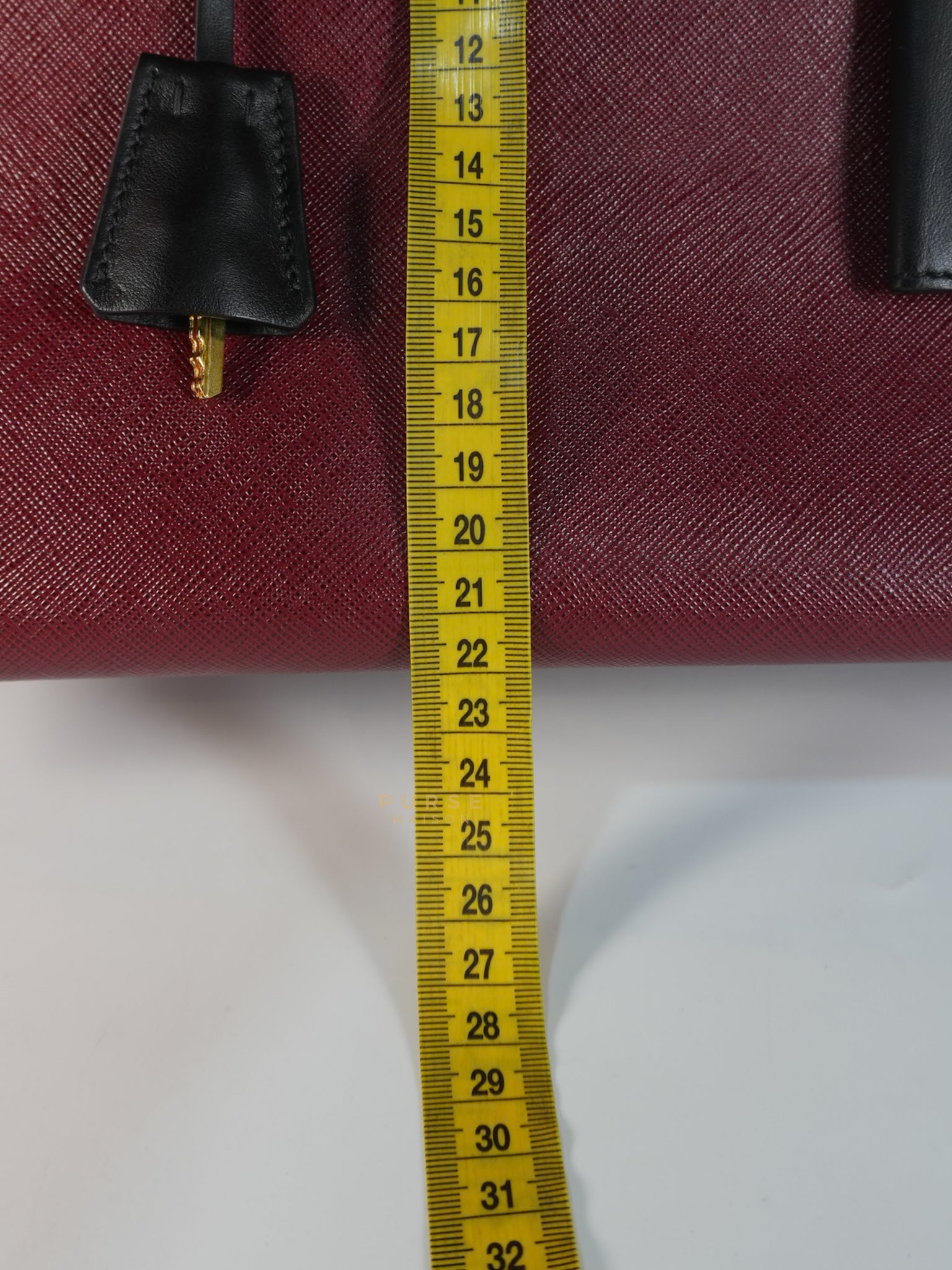 1BA046 City Esplanade Medium Bicolor (Cerise/Nero) Saffiano Tote Bag | Purse Maison Luxury Bags Shop