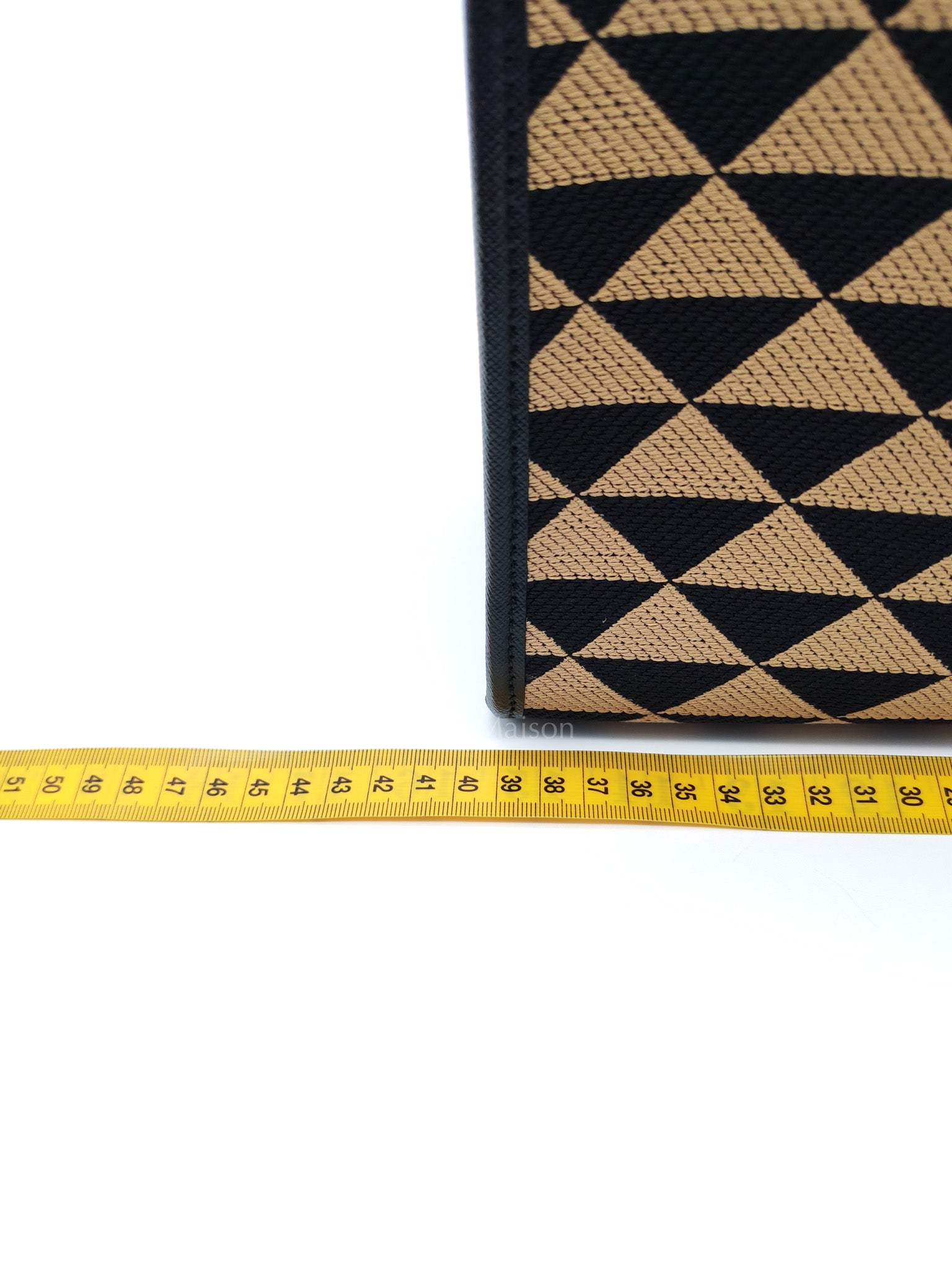1BA356 Jacquard Triangolo Symbole Canvas Tote Bag | Purse Maison Luxury Bags Shop