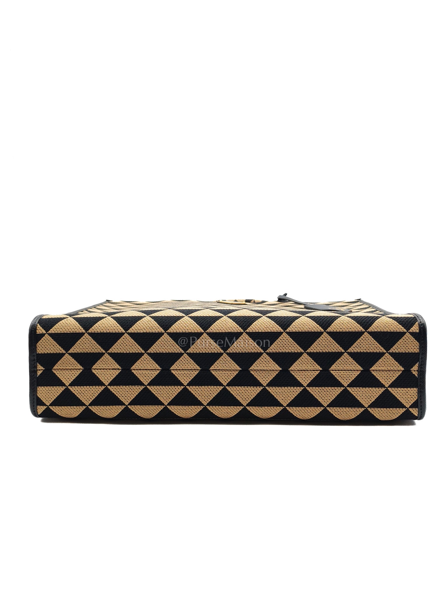 1BA356 Jacquard Triangolo Symbole Canvas Tote Bag | Purse Maison Luxury Bags Shop