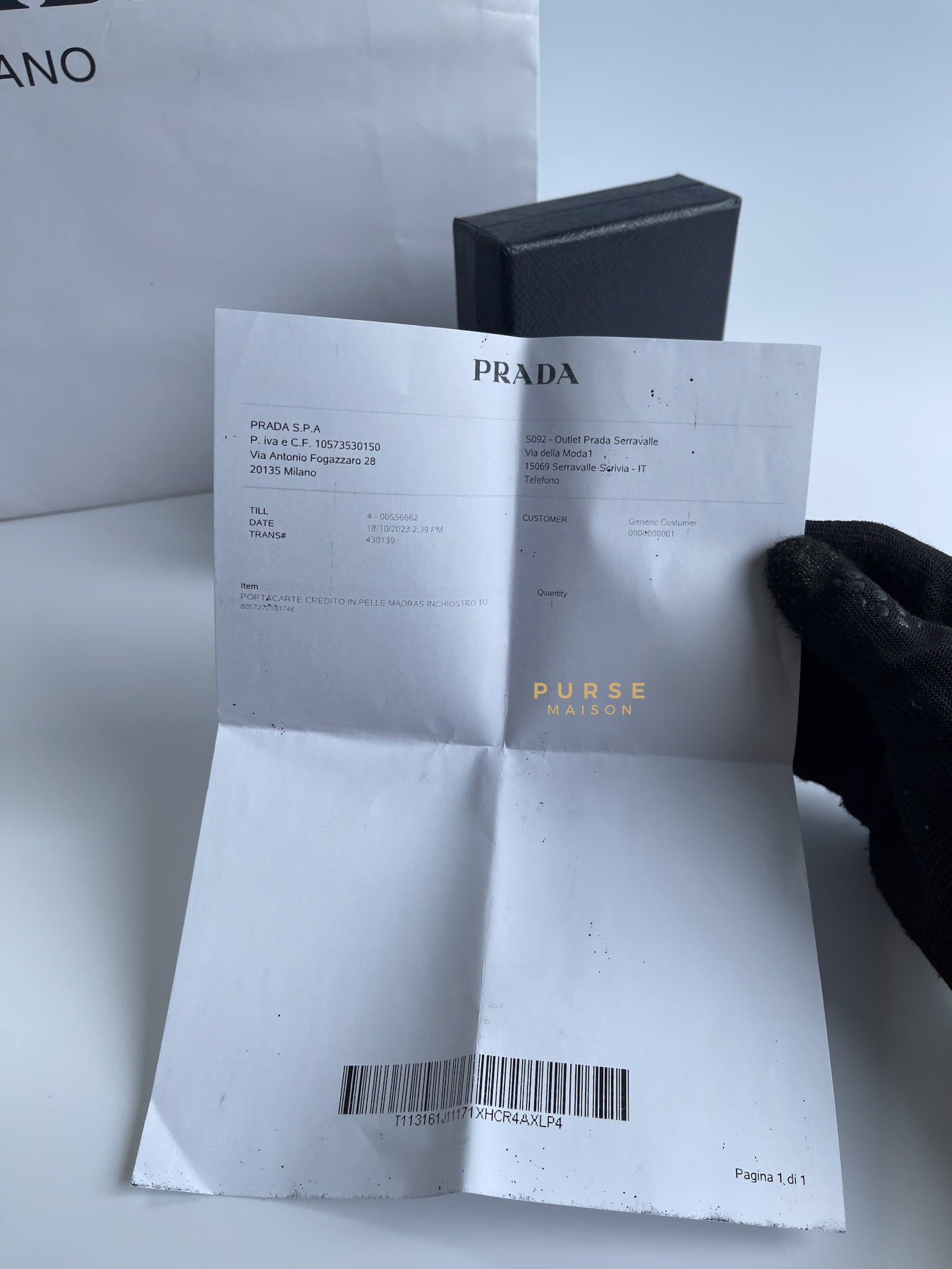 1MC208 Portacarte Card Holder (Navy Blue) | Purse Maison Luxury Bags Shop