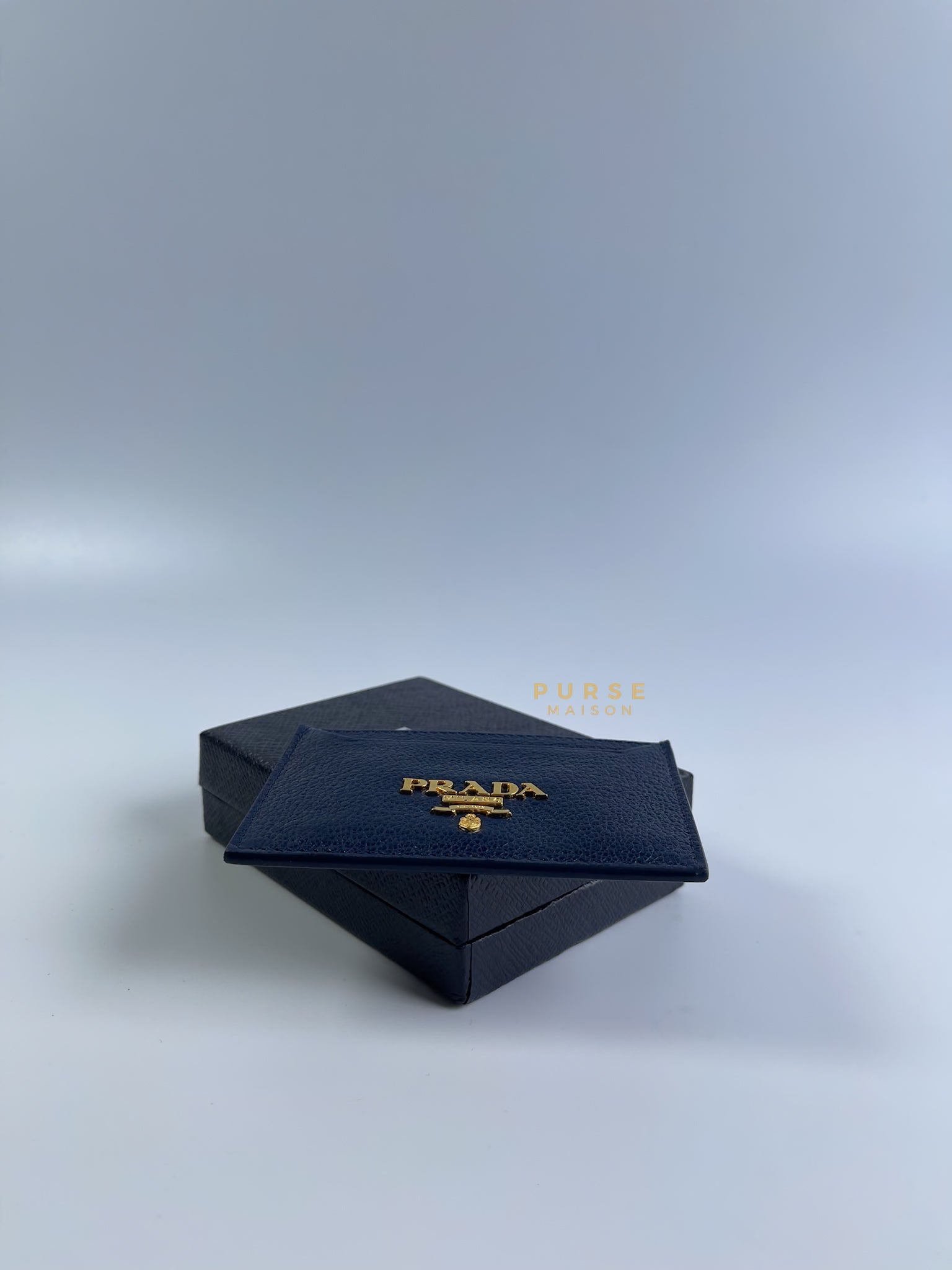 1MC208 Portacarte Card Holder (Navy Blue) | Purse Maison Luxury Bags Shop