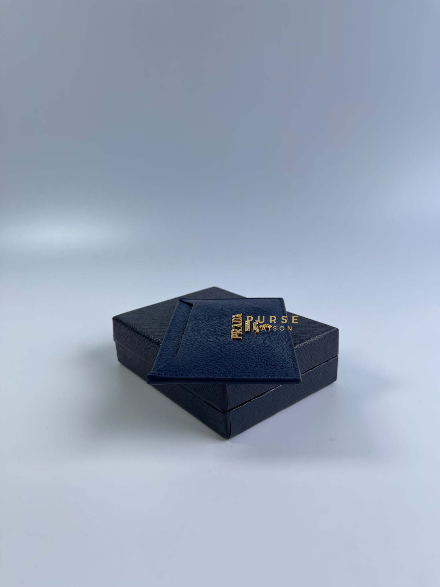 1MC208 Portacarte Card Holder (Navy Blue) | Purse Maison Luxury Bags Shop