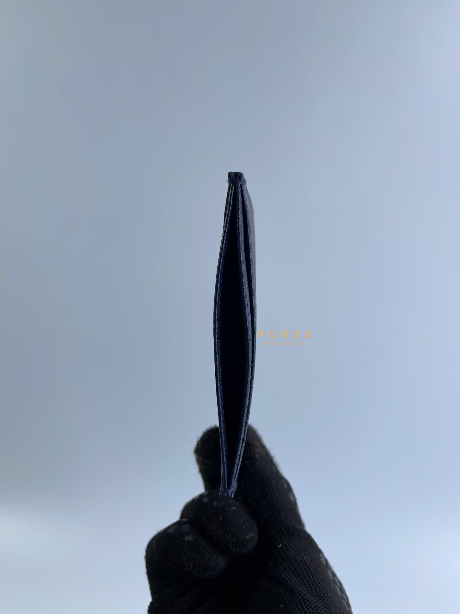 1MC208 Portacarte Card Holder (Navy Blue) | Purse Maison Luxury Bags Shop