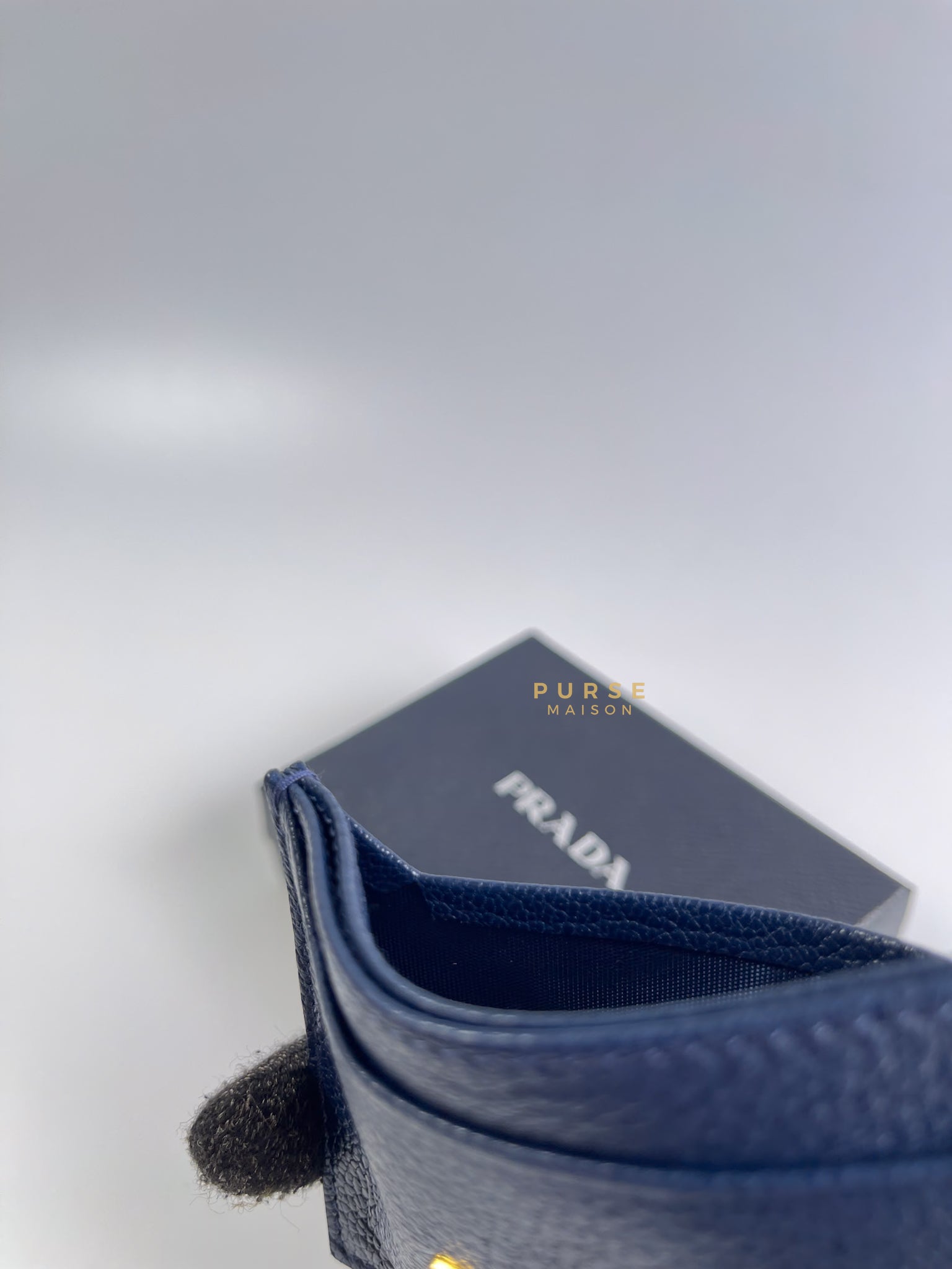 1MC208 Portacarte Card Holder (Navy Blue) | Purse Maison Luxury Bags Shop