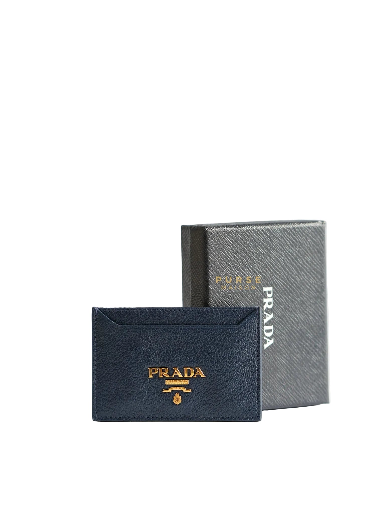 1MC208 Portacarte Card Holder (Navy Blue) | Purse Maison Luxury Bags Shop