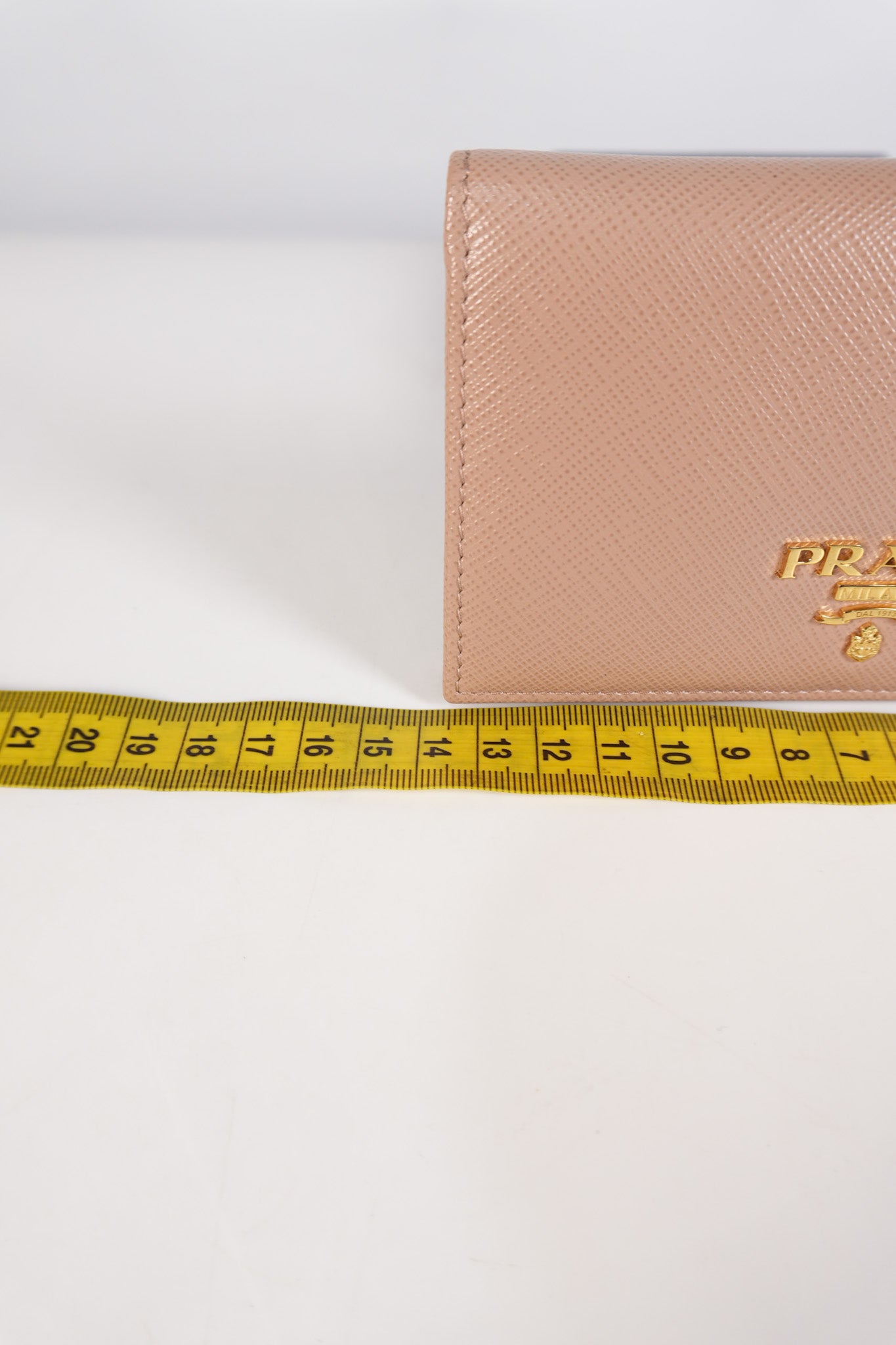 1MV020 Card Holder in Cipria/Beige Saffiano Leather | Purse Maison Luxury Bags Shop