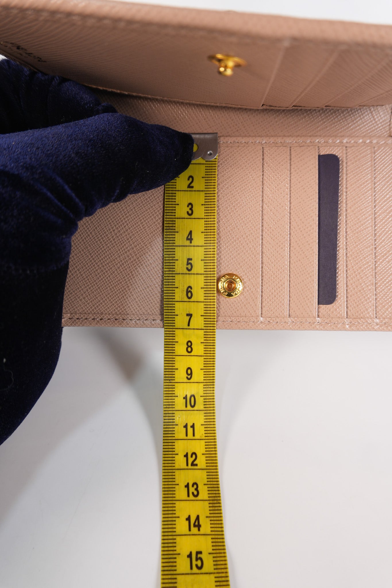 1MV020 Card Holder in Cipria/Beige Saffiano Leather | Purse Maison Luxury Bags Shop