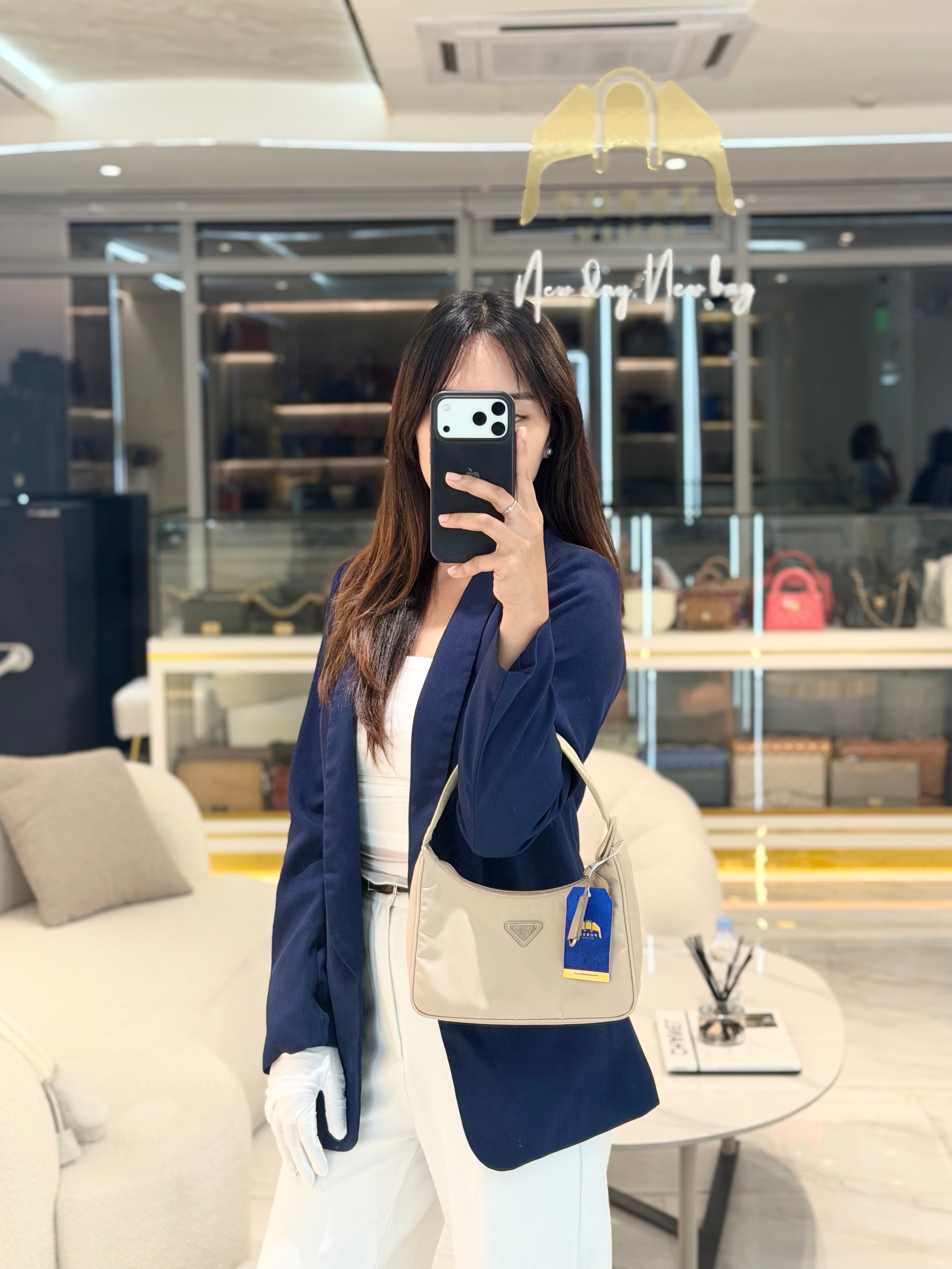 1NE515 Re-edition 2000 Tessuto Nylon Cammeo Shoulder Bag | Purse Maison Luxury Bags Shop