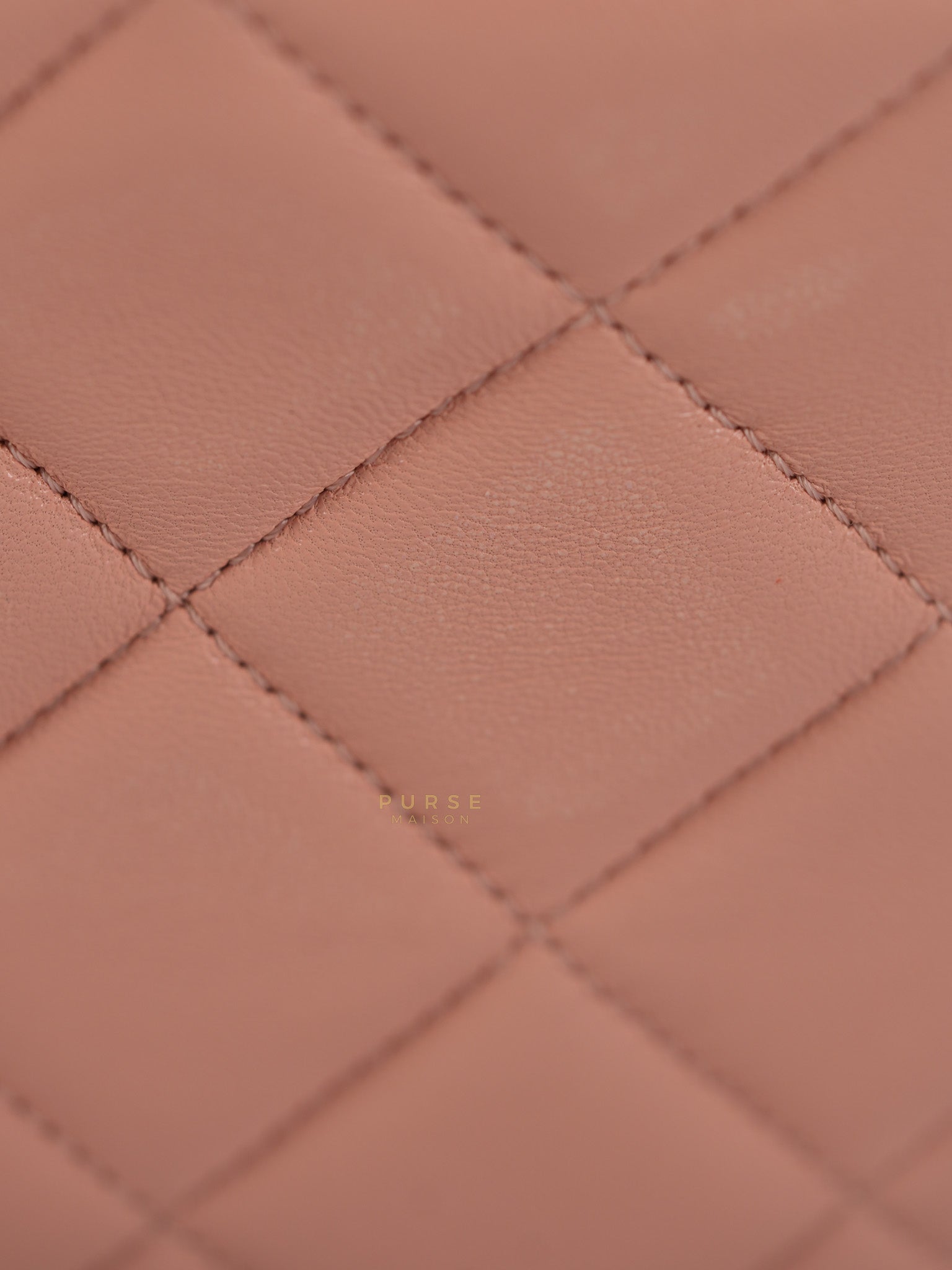 20P Trendy CC in Light Pink Quilted Calfskin Leather and Light Gold Hardware Series 29 | Purse Maison Luxury Bags Shop